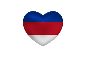 Love of Sorbs Heart Shape flag