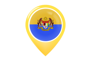 Deputy Yang di-Pertuan Agong Flag Map Pin Icon flag