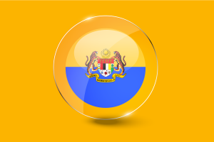 Deputy Yang di-Pertuan Agong Flag Glossy Round Button flag