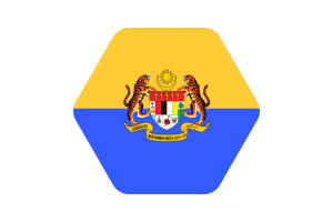 Deputy Yang di-Pertuan Agong Flag Illustration Hexagon Rounded Shape flag