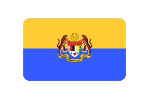 Deputy Yang di-Pertuan Agong Flag Rounded Rectangle Vector Illustration flag