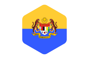 Deputy Yang di-Pertuan Agong Flag Rounded Hexagon Shape flag