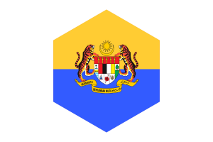Deputy Yang di-Pertuan Agong Flag Hexagon Shape flag