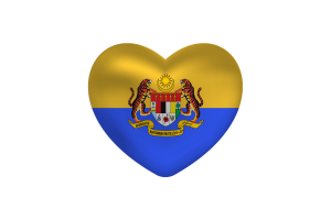Love of Deputy Yang di-Pertuan Agong Heart Shape flag
