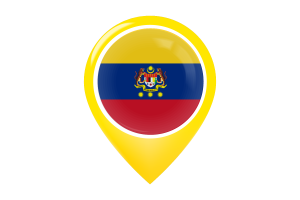Federal Territories Flag Map Pin Icon flag