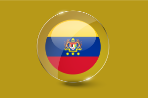 Federal Territories Flag Glossy Round Button flag