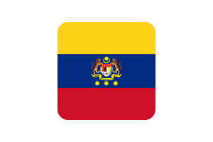 Federal Territories Flag Square Rounded Shape flag