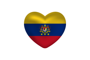 Love of Federal Territories Heart Shape flag