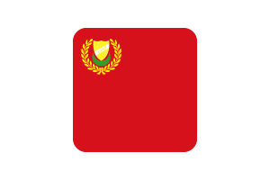 Kedah Flag Square Rounded Shape flag