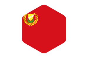 Kedah Flag Rounded Hexagon Shape flag