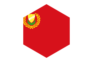 Kedah Flag Hexagon Shape flag