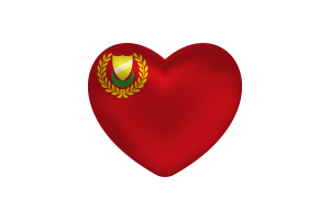 Love of Kedah Heart Shape flag