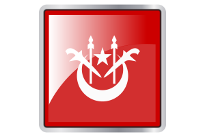 Shield with Flag of Kelantan flag