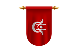 Kelantan Flag Illustration Hexagon Rounded Shape flag