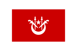 Kelantan Flag Rounded Hexagon Shape flag