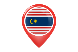 Kuala Lumpur Flag Map Pin Icon flag