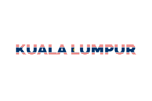 Kuala Lumpur Text Art flag