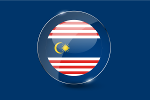 Kuala Lumpur Flag Glossy Round Button flag