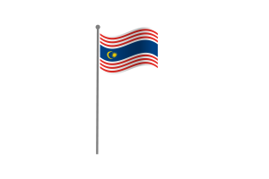 Waving Flag of Kuala Lumpur flag