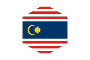 Kuala Lumpur Flag Hexagon Shape flag
