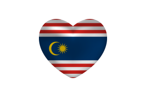 Love of Kuala Lumpur Heart Shape flag