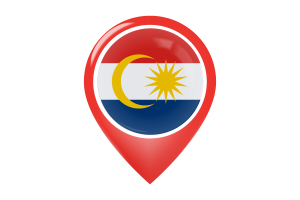 Labuan Flag Map Pin Icon flag