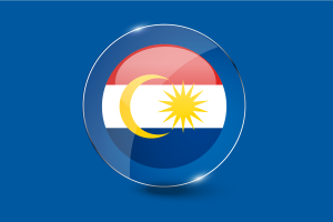 Labuan Flag Glossy Round Button flag