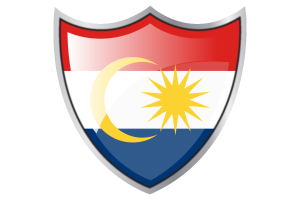 Shield with Flag of Labuan flag