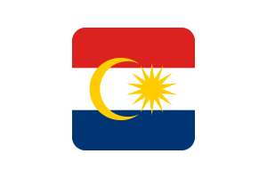 Labuan Flag Square Rounded Shape flag