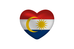 Love of Labuan Heart Shape flag