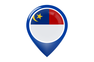 Malacca Flag Map Pin Icon flag
