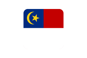 Malacca Flag Square Rounded Shape flag