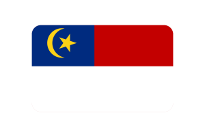Malacca Flag Rounded Rectangle Vector Illustration flag