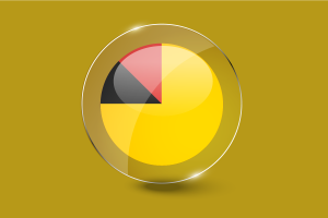Negeri Sembilan Flag Glossy Round Button flag