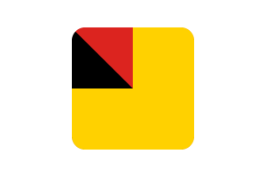 Negeri Sembilan Flag Square Rounded Shape flag