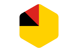 Negeri Sembilan Flag Rounded Hexagon Shape flag