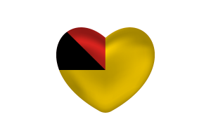 Love of Negeri Sembilan Heart Shape flag
