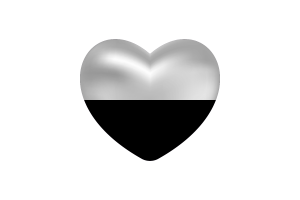 Love of Pahang Heart Shape flag