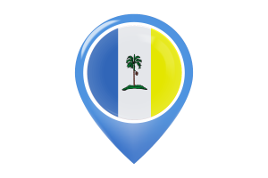 Penang Flag Map Pin Icon flag
