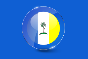 Penang Flag Glossy Round Button flag