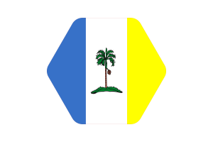 Penang Flag Illustration Hexagon Rounded Shape flag