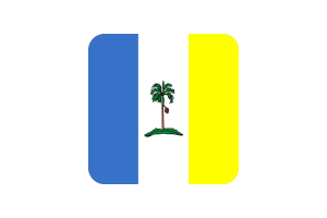 Penang Flag Square Rounded Shape flag