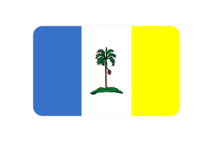 Penang Flag Rounded Rectangle Vector Illustration flag