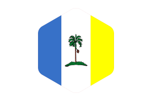Penang Flag Rounded Hexagon Shape flag