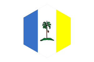 Penang Flag Hexagon Shape flag
