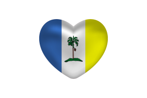 Love of Penang Heart Shape flag