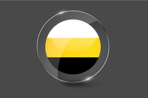 Perak Flag Glossy Round Button flag