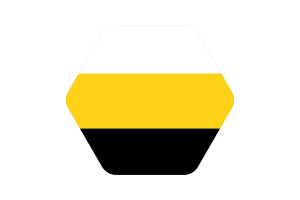 Perak Flag Illustration Hexagon Rounded Shape flag