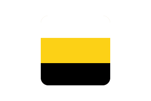 Perak Flag Square Rounded Shape flag
