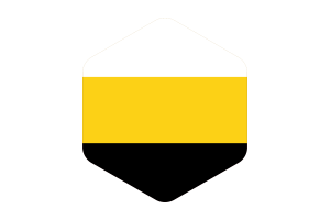 Perak Flag Rounded Hexagon Shape flag